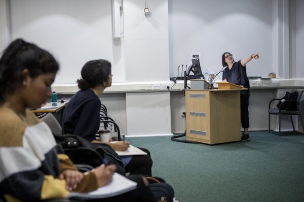 jo applin delivering lecture