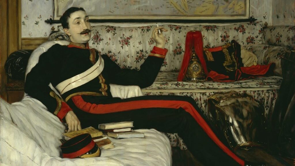 Fig. 5 James Jacques Joseph Tissot, Captain Frederick Gustavus Burnaby, 1870, oil on panel, 49.5 x 59.7 cm, © National Portrait Gallery, London.