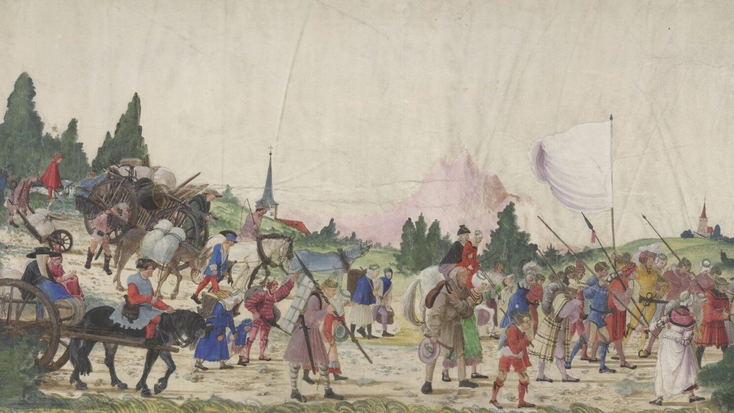 Albrecht Altdorfer, The baggage section, Triumphal Procession for Emperor Maximilian I