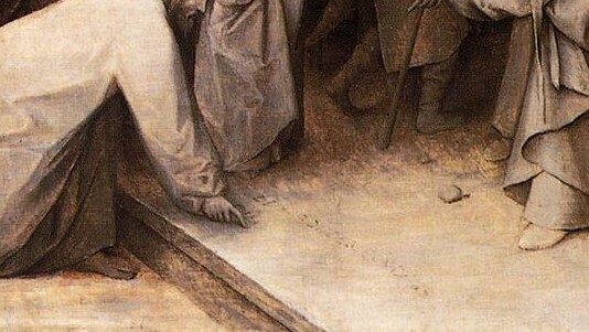 Artwork displaying Christ and the Woman Taken in Adultery