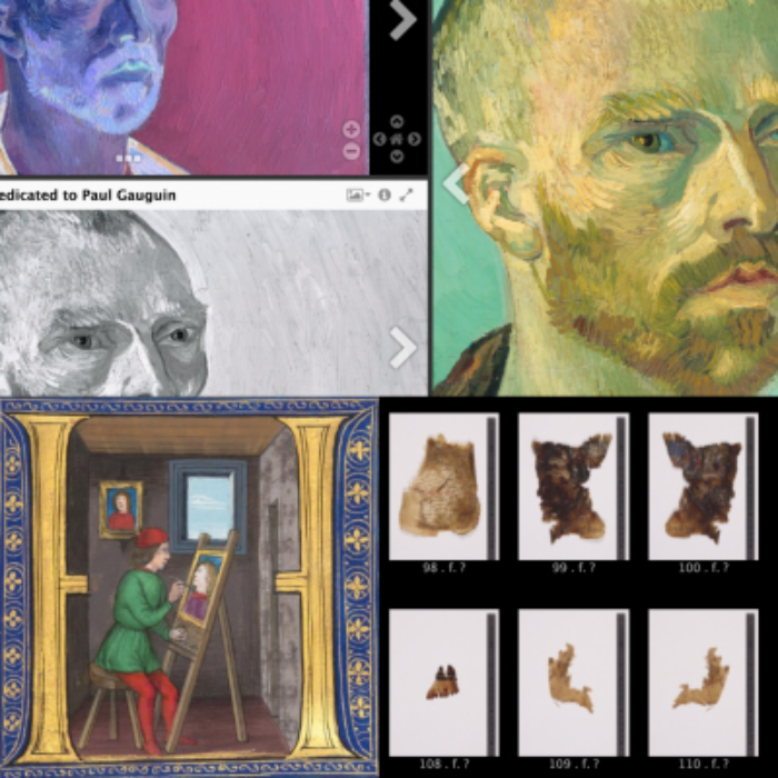 Images of graphic design alterations to famous artworks