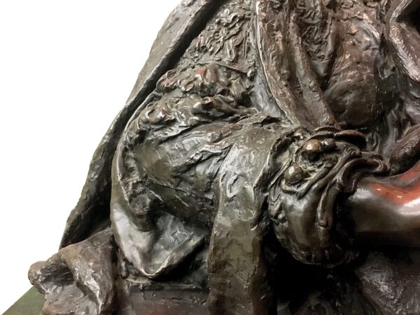 Detail of mushroom-like forms on Eliza’s sleeve