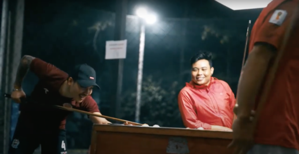 Men playing pool