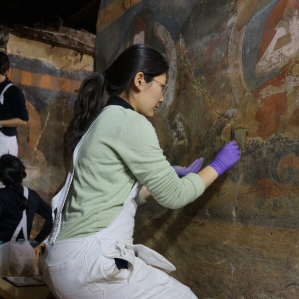 Conservation of wall painting students