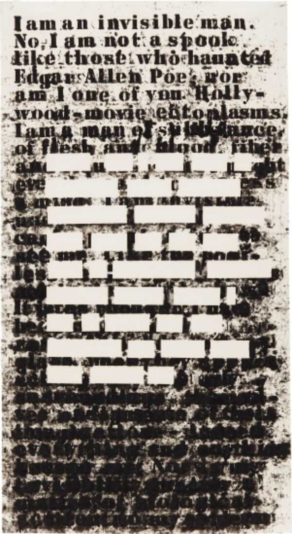 Glenn Ligon, Untitled (I am an Invisible Man), 1991