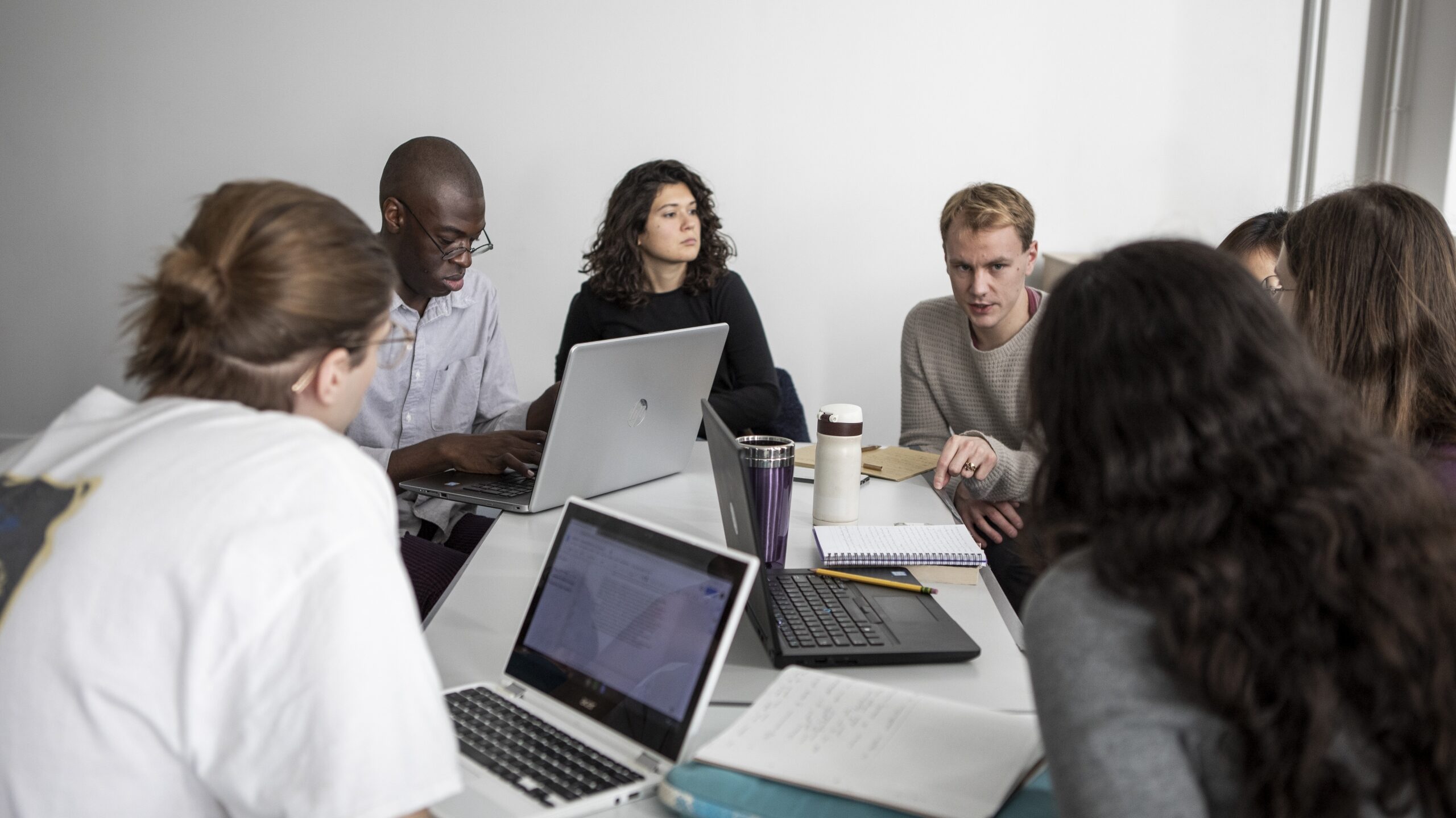 People sitting at a desk
