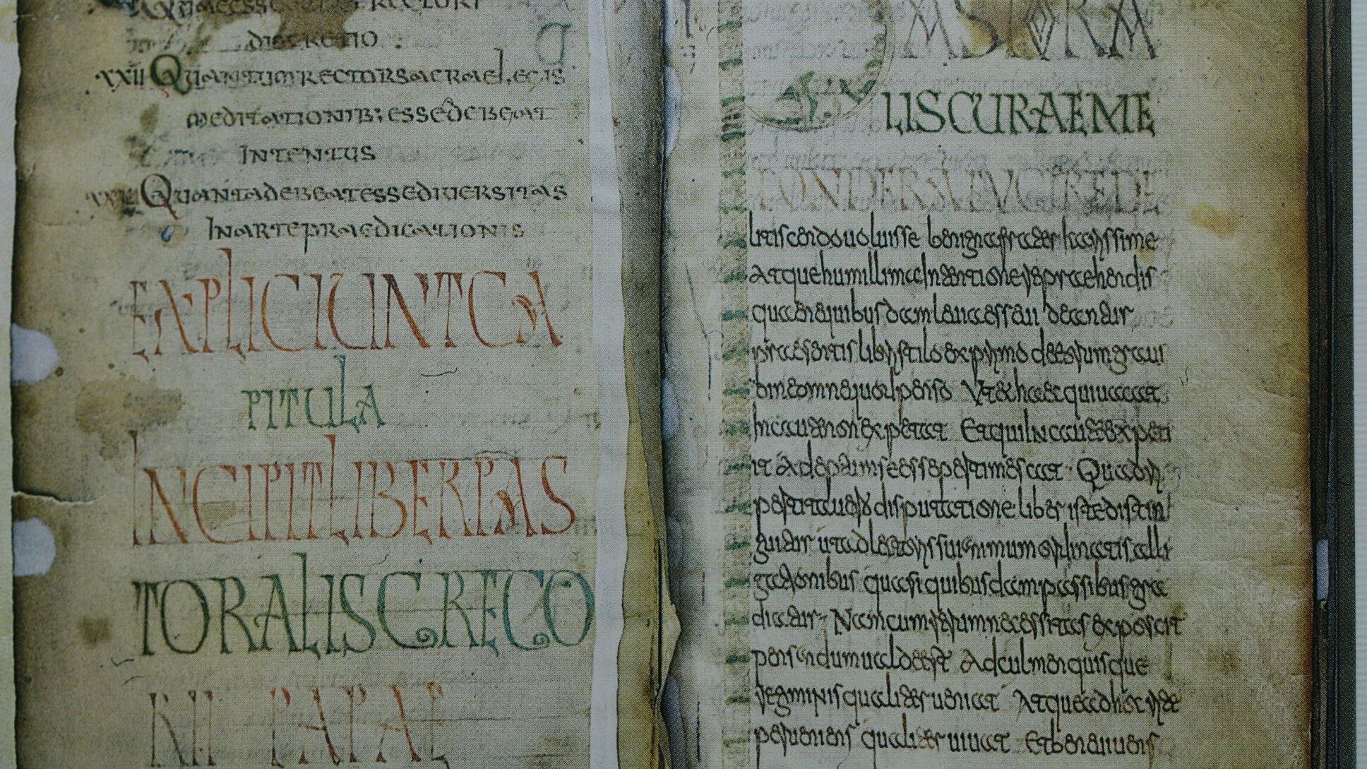 Detail of manuscript open