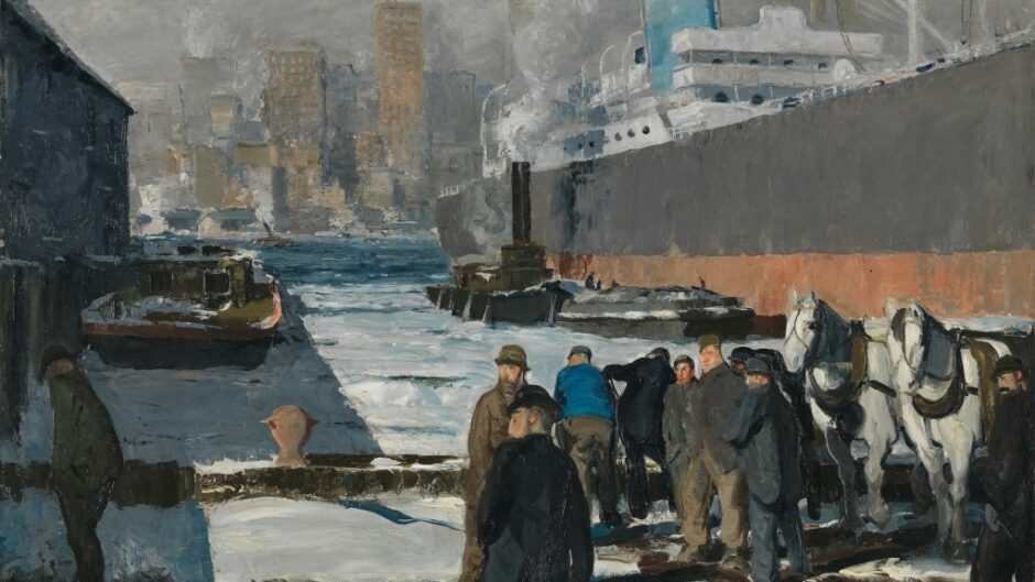 Men of the Docks, George Bellows, 1912, Oil on canvas, (114.3 x 161.3 cm), © National Gallery, London.