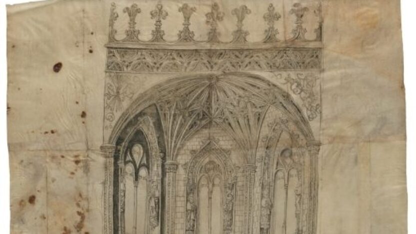 drawing of the east end of San Juan de los Reyes, Toledo