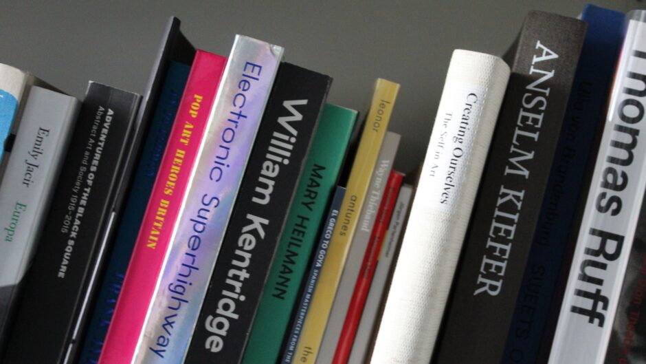 book shelf in the library