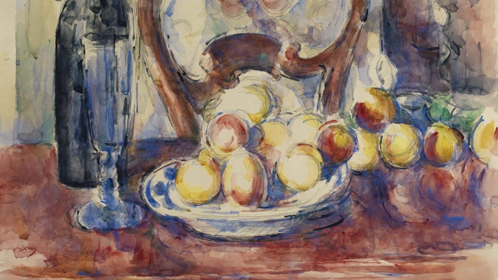Painting of fruit in a basket