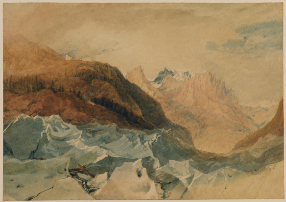 A glacier overlooking Blair's Hut