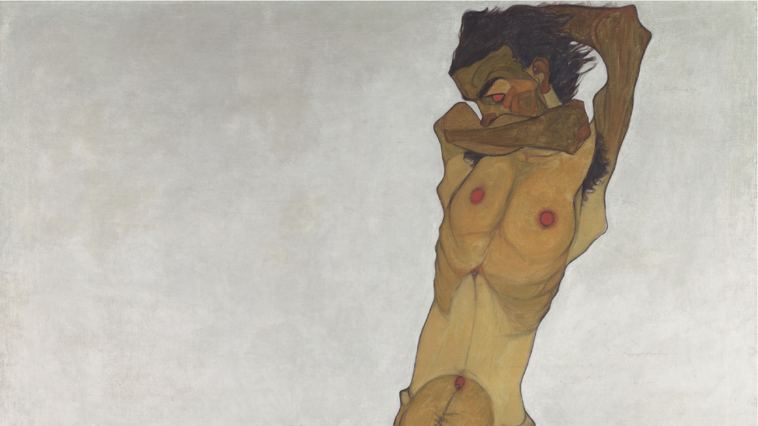 Egon Schiele, Seated Male Nude