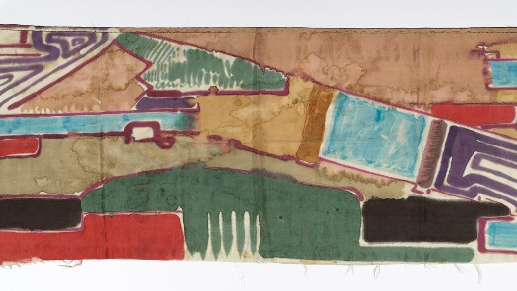 Hand painted silk