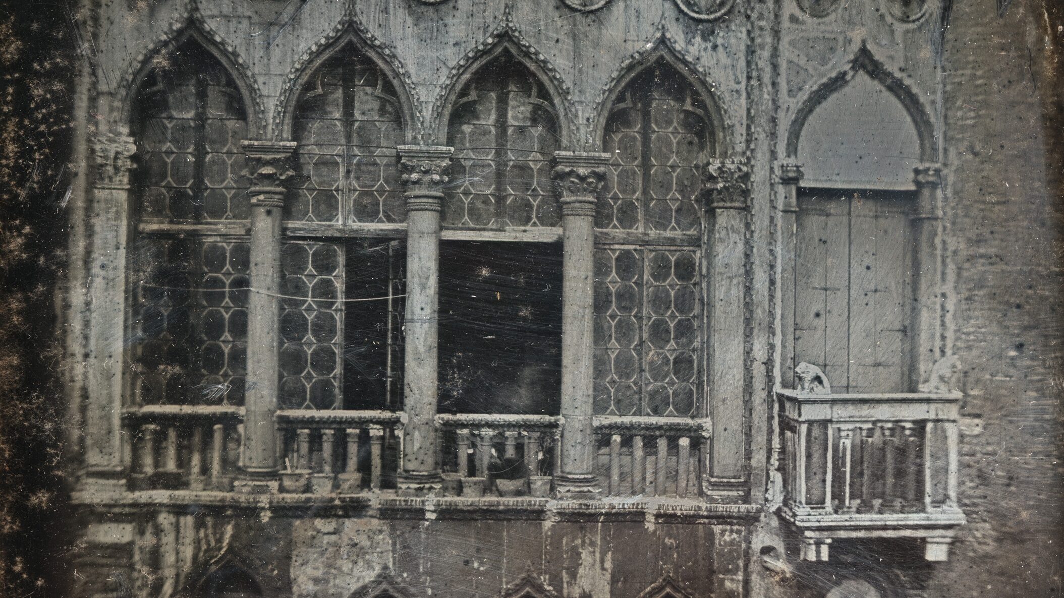 John Ruskin and John Hobbs, Venice. Palazzo Priuli. Window detail.