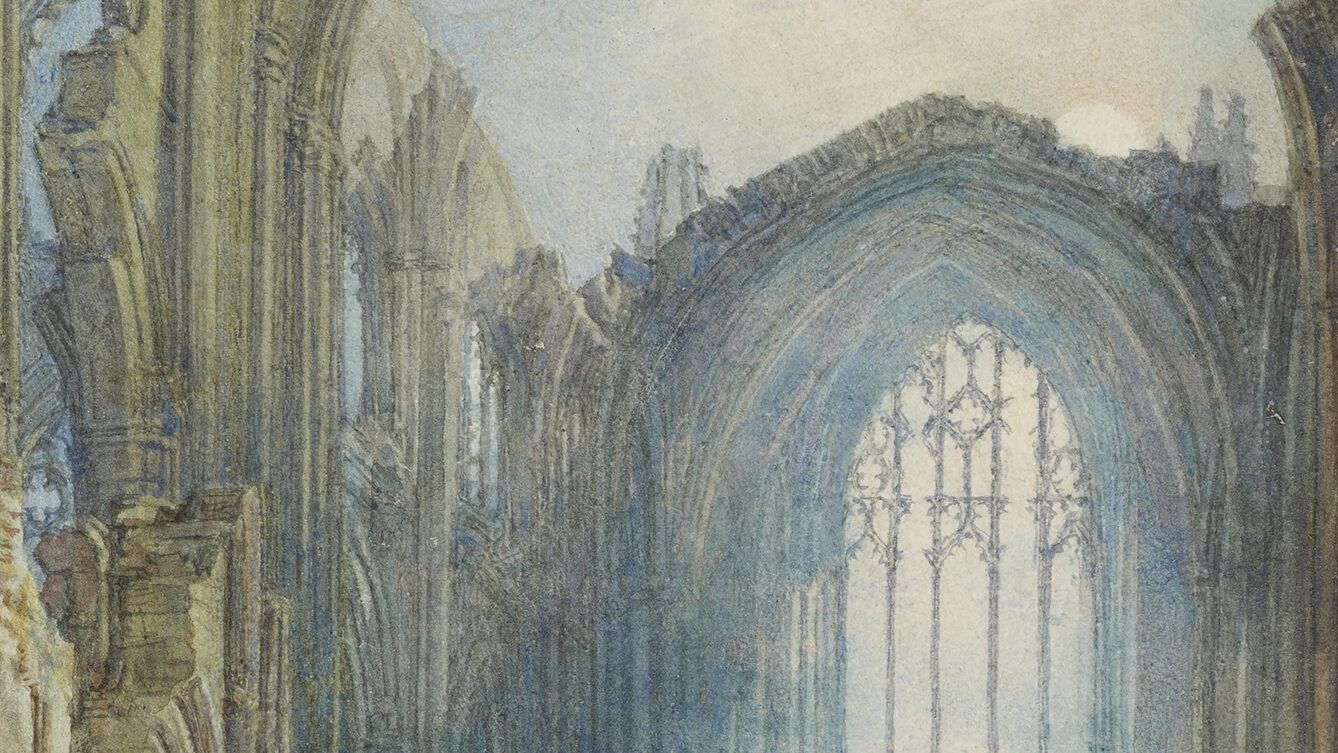 J. M. W. Turner, Melrose Abbey (c.1822). Watercolour on paper