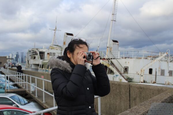 a person taking a photograph