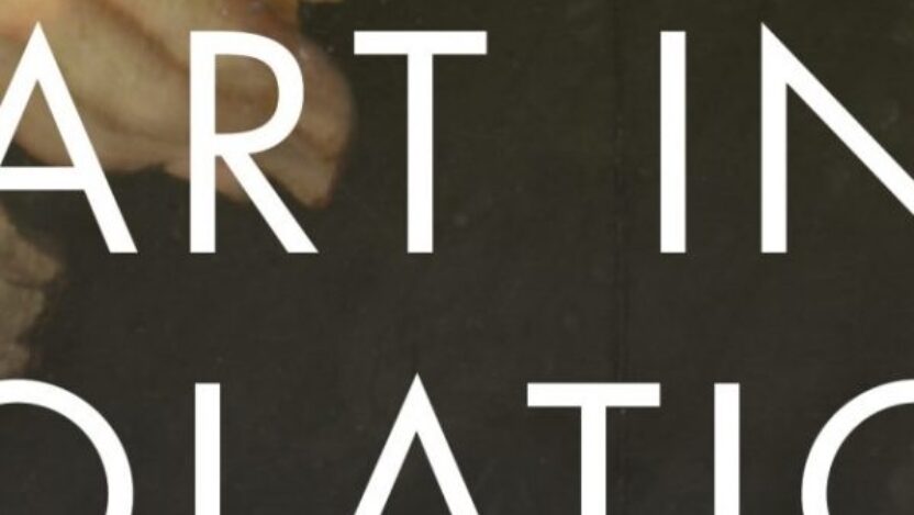 A crop of the Art in Isolation advert, showing a close up of the hands in Peter Paul Rubens's Family of Jan Brueghel with 'Art in Isolation' across it in white writing.