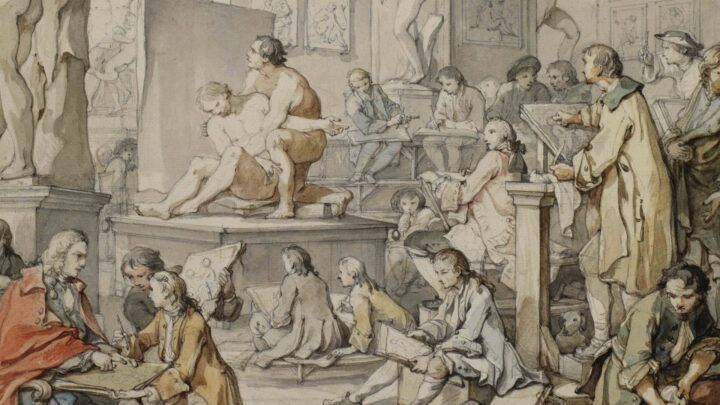 Charles-Joseph Natoire, The Life Class at the French Royal Academy of Painting and Sculpture, 1746