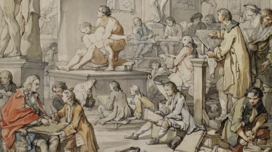 Charles-Joseph Natoire, The Life Class at the French Royal Academy of Painting and Sculpture, 1746