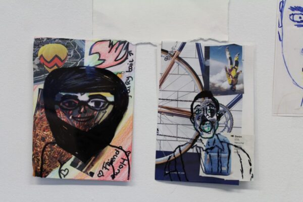 Drawings on a white wall