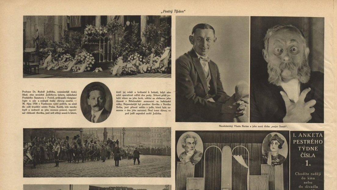 photographs in a newspaper