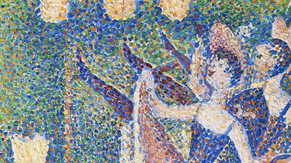 Close up of a painting with distinct brush marks