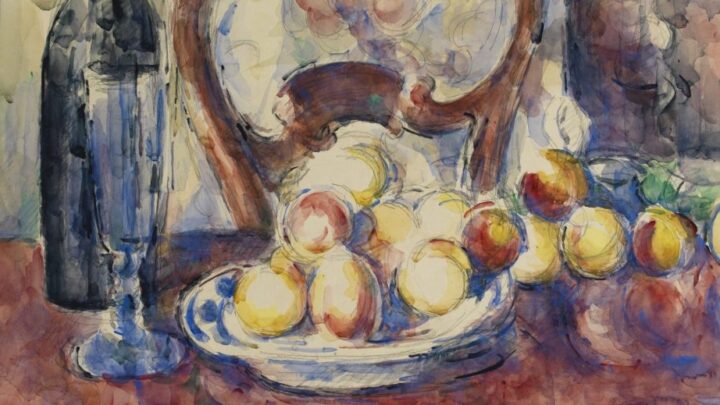 Painting of fruit in a basket