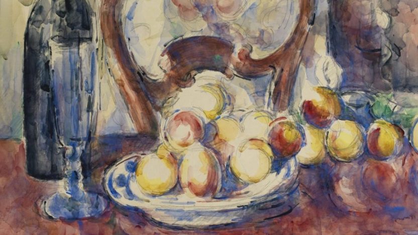 Painting of fruit in a basket