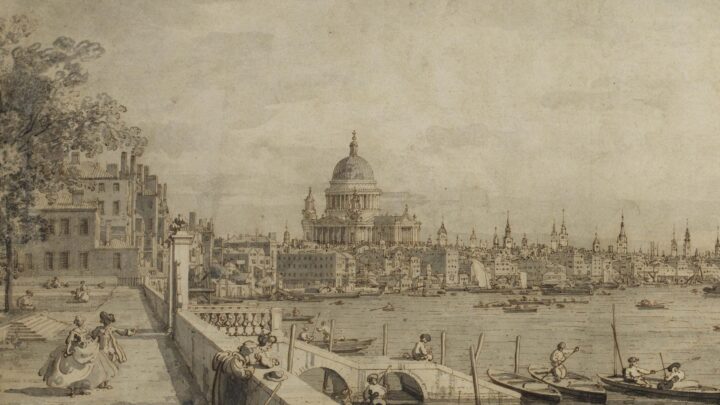 Giovanni Antonio Canaletto (1697 - 1768), View from Somerset Gardens looking towards London Bridge, 1746 - 1755 (circa)