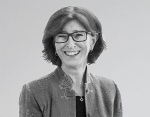 black and white portrait photograph of Deborah Swallow - Courtauld Director
