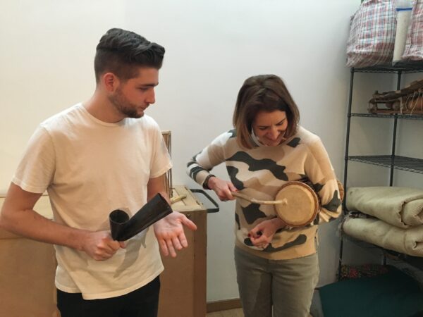 Students playing musical instruments at The Horniman Museum