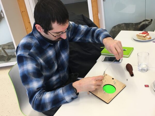 a workshop making musical instruments