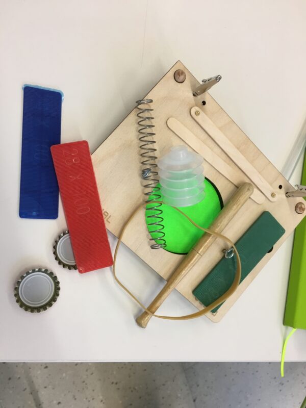 materials from a workshop for making musical instruments