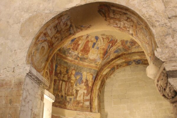 Canterbury Cathedral interior painted ceiling