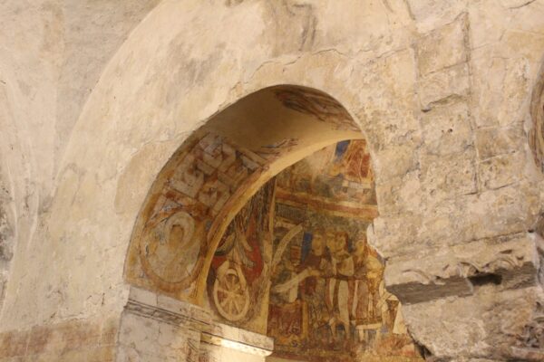 Canterbury Cathedral interior painted ceiling