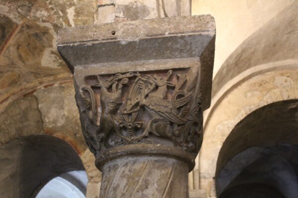 Canterbury Cathedral interior sculpted capital