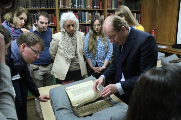 a group visit to Canterbury Cathedral Library