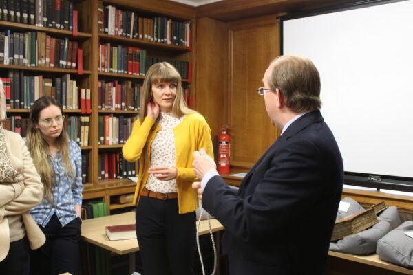 a group visit to Canterbury Cathedral Library