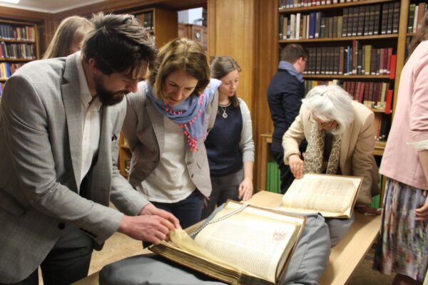 a group visit to Canterbury Cathedral Library