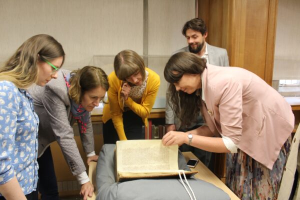 a group visit to Canterbury Cathedral Library