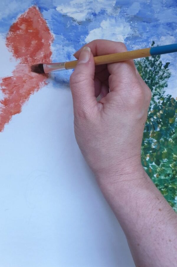 Hand drawing with a pencil