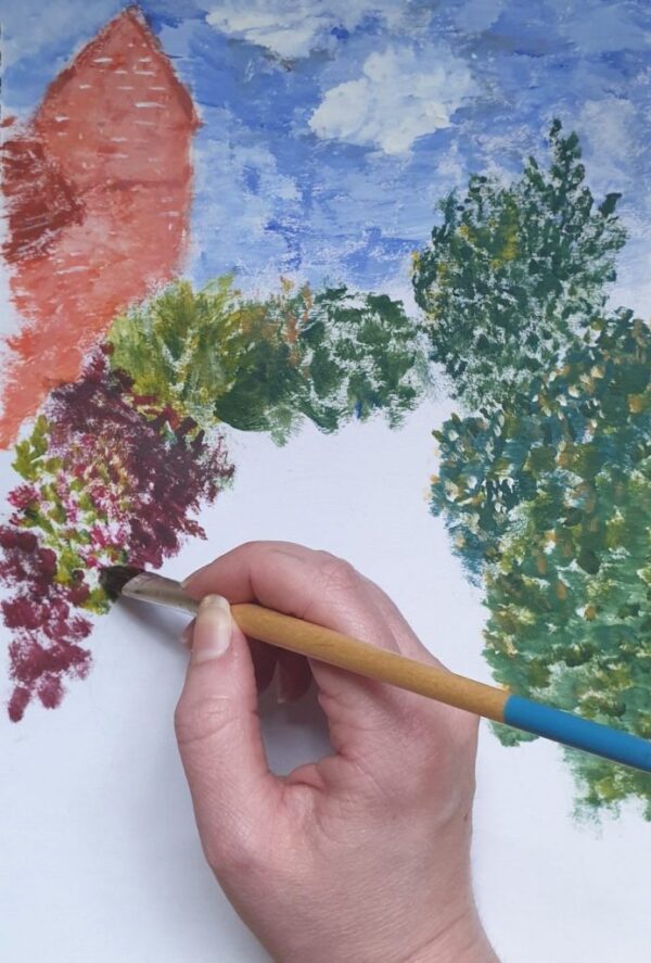 Hand drawing with a pencil