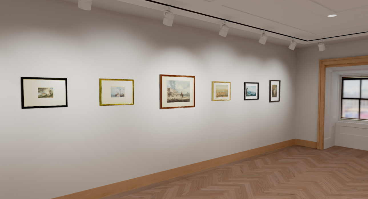 Virtual reality gallery interior