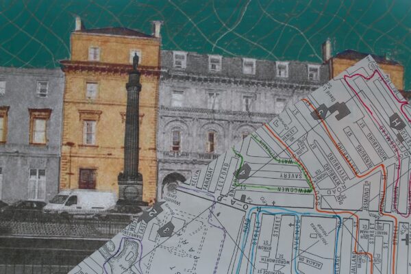 To create the art work I went on a journey through the city. I then took pictures of buildings that stood out to me. I have chosen this building due to it being a wonderful piece of architecture. I was inspired by Abigail Reynolds, who uses pictures and cuts pieces out to create a contrast in colour. I have chosen this method as a way of expressing that happiness is always there, you just need to look for it.