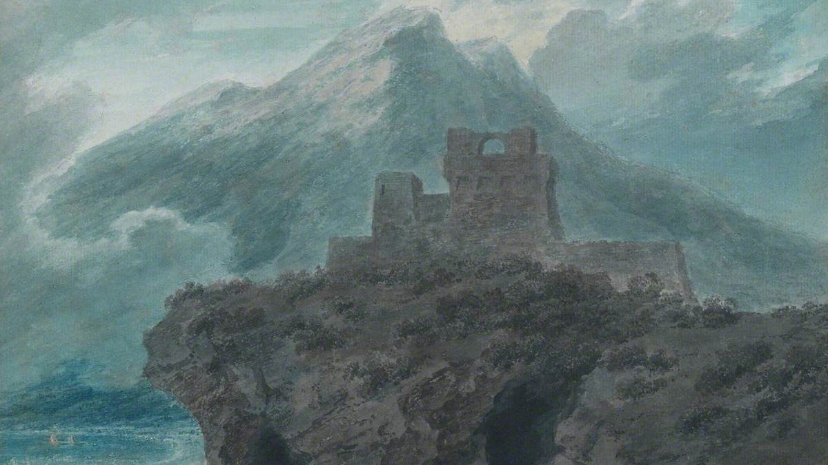 A ruined fort near Salerno painting