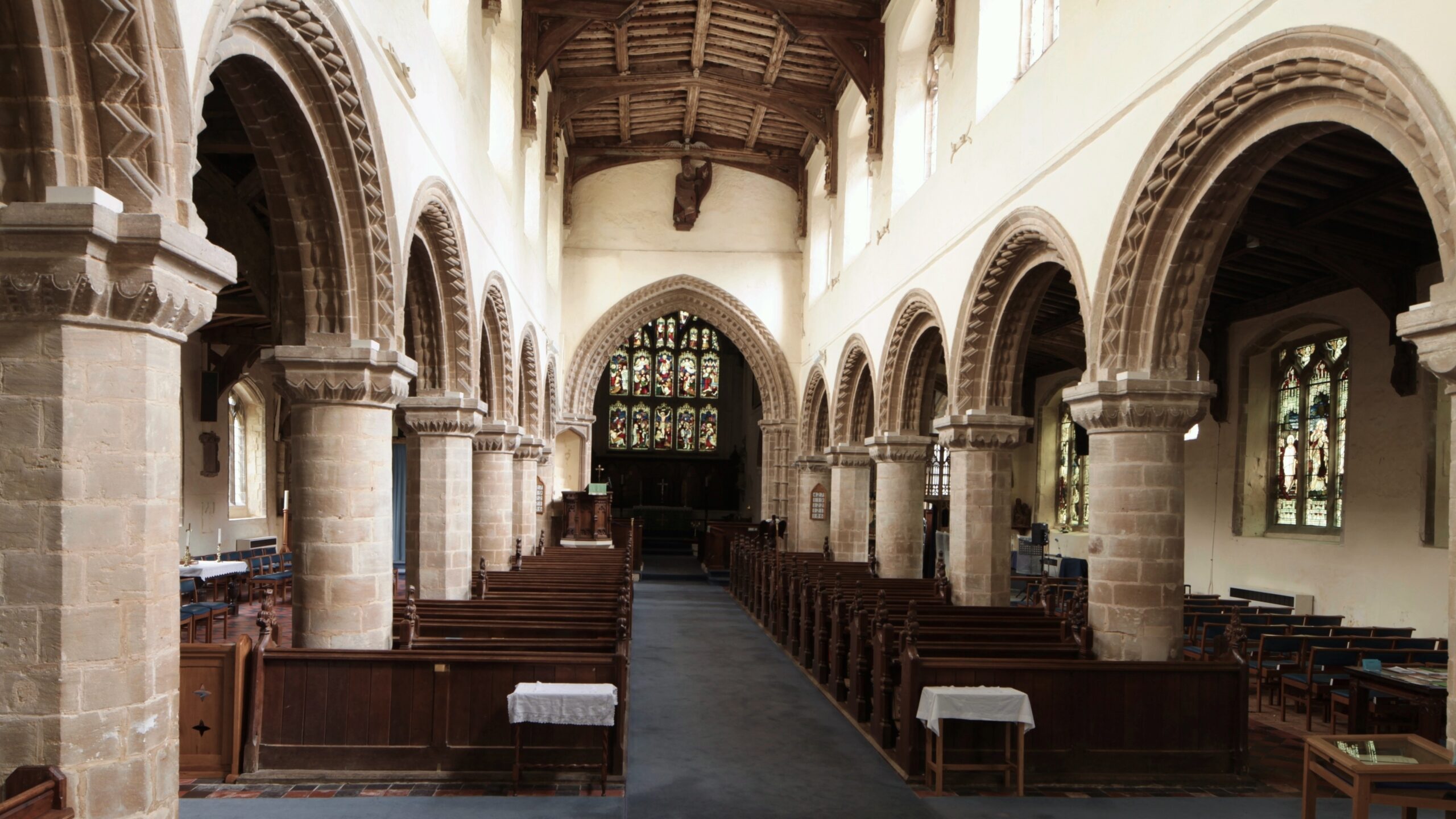 Nave to east, All Saints, Walsoken (Norfolk)