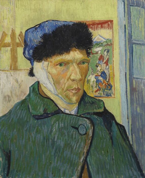 painting of a man with a bandage covering his ear