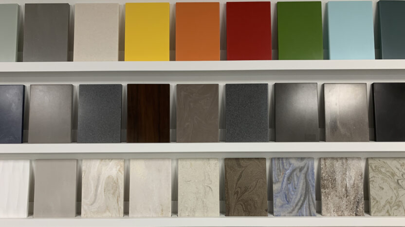 Different coloured panels