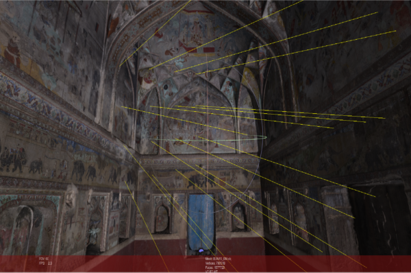 Digital image of the interior of a palace.